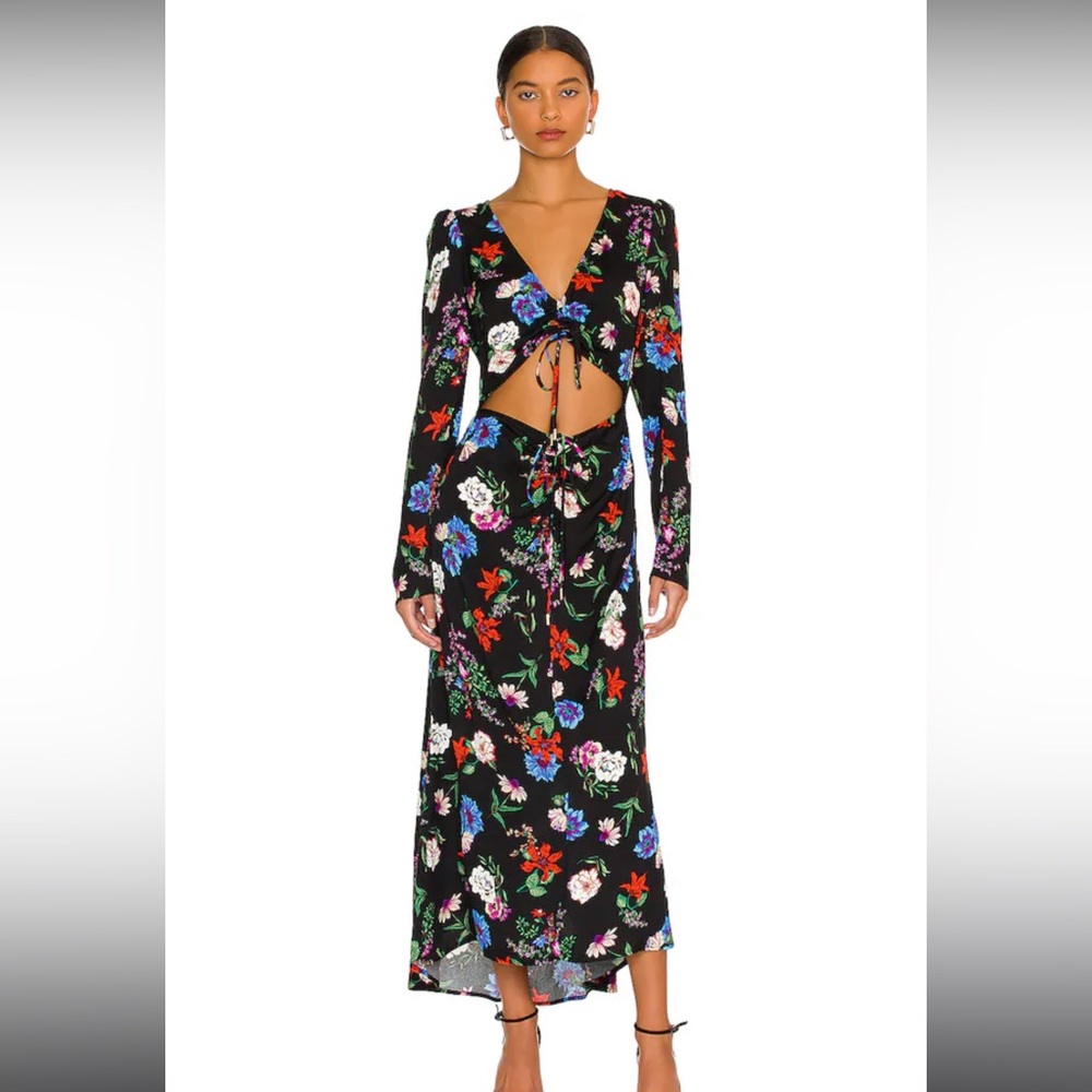 AFRM Black Cut Out Maxi Dress XS